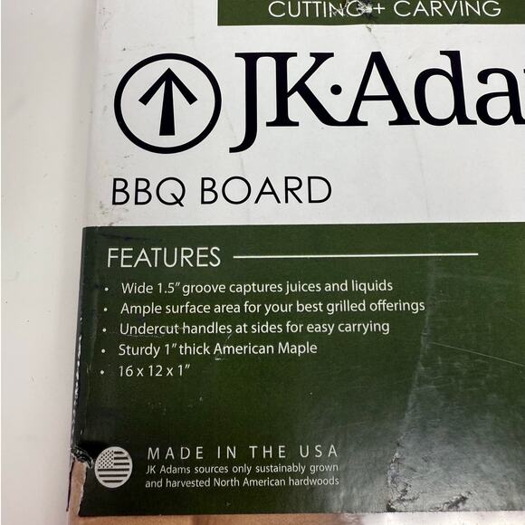 J K Adam’s Cutting Board - Charcuterie - BBQ Cutting & Carving -Maple-Brand New - Picture 4 of 5